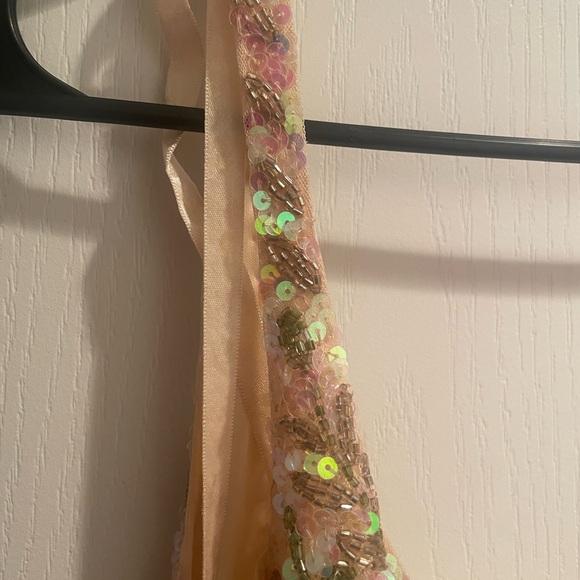 Mac Duggal Gold Sequin Slip Maxi Dress - Picture 4 of 7